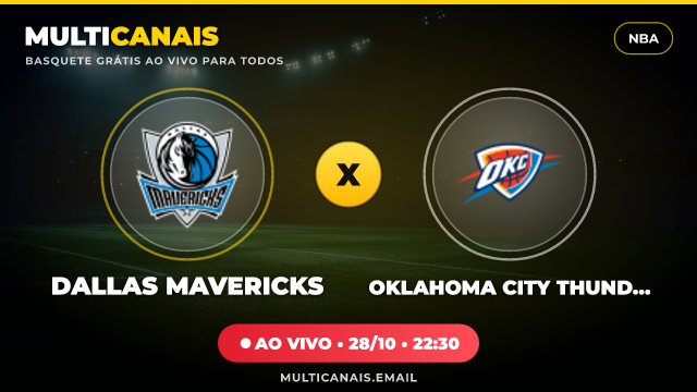 Banner Dallas Mavericks x Oklahoma City Thunder