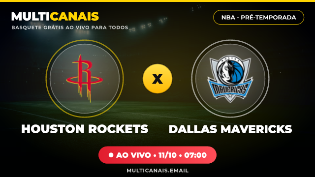 Banner Houston Rockets x Dallas Mavericks