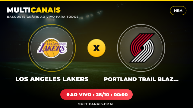 Banner Los Angeles Lakers x Portland Trail Blazers