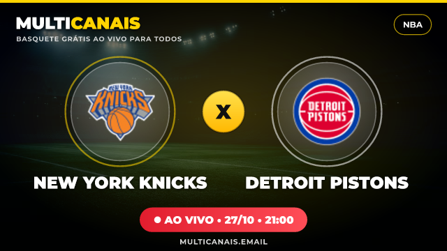 Banner New York Knicks x Detroit Pistons