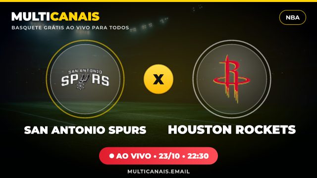 Banner San Antonio Spurs x Houston Rockets