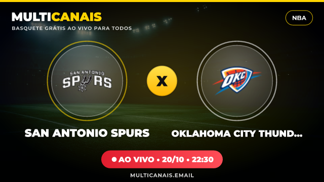 Banner San Antonio Spurs x Oklahoma City Thunder