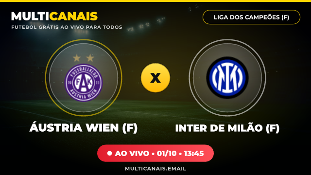 Banner Áustria Wien (F) x Inter de Milão (F)