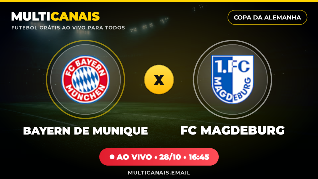 Banner Bayern de Munique x FC Magdeburg