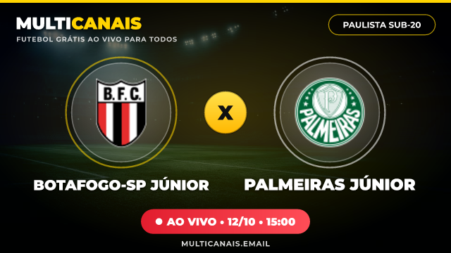 Banner Botafogo-SP Júnior x Palmeiras Júnior