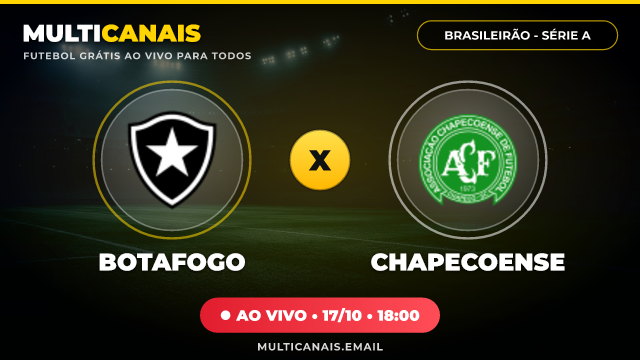 Banner Botafogo x Chapecoense