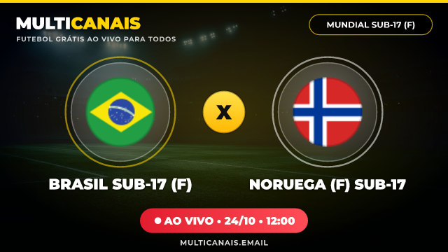 Banner Brasil Sub-17 (F) x Noruega (F) Sub-17