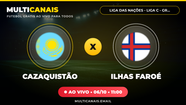 Banner Cazaquistão x Ilhas Faroé