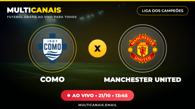 Banner Como x Manchester United