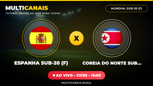 Banner Espanha Sub-20 (F) x Coreia do Norte Sub-20 (F)