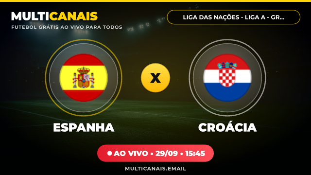Banner Espanha x Croácia