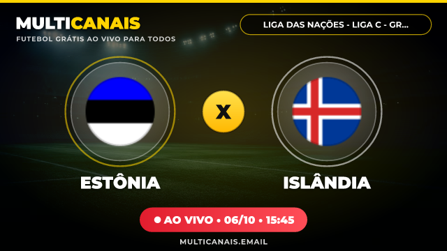 Banner Estônia x Islândia