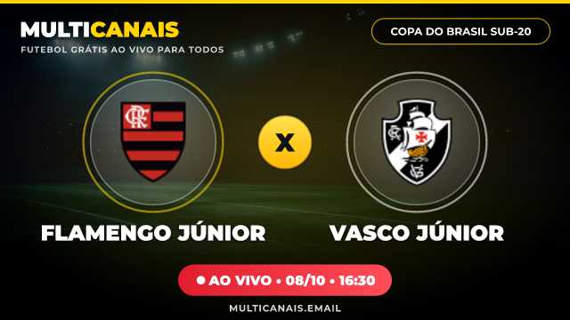 Banner Flamengo Júnior x Vasco Júnior