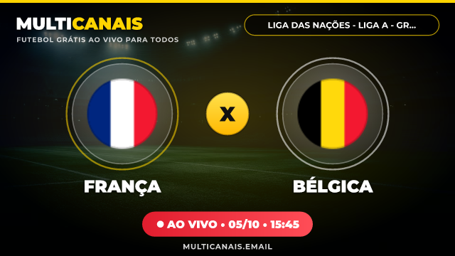 Banner França x Bélgica