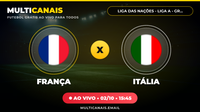 Banner França x Itália