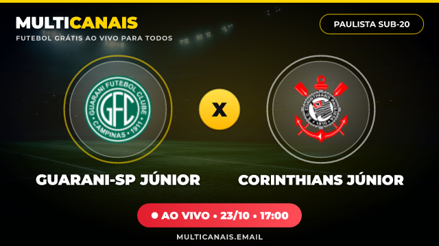 Banner Guarani-SP Júnior x Corinthians Júnior