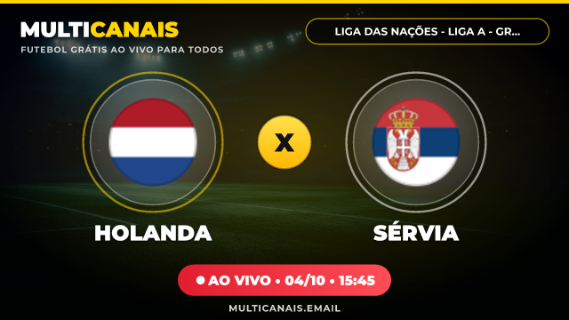 Banner Holanda x Sérvia