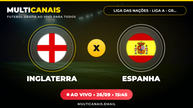 Banner Inglaterra x Espanha