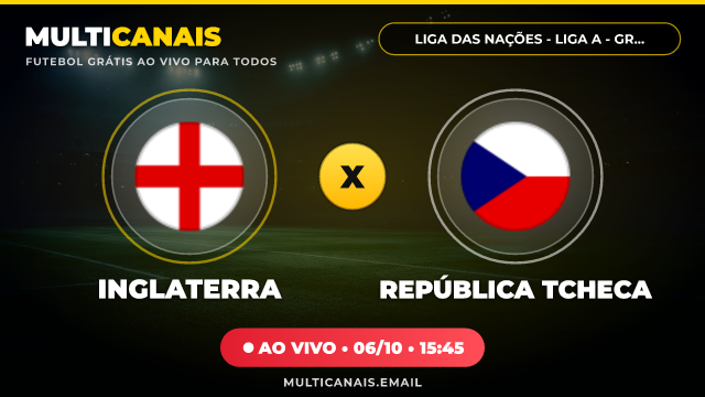 Banner Inglaterra x República Tcheca