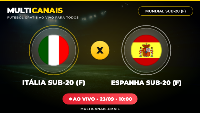 Banner Itália Sub-20 (F) x Espanha Sub-20 (F)