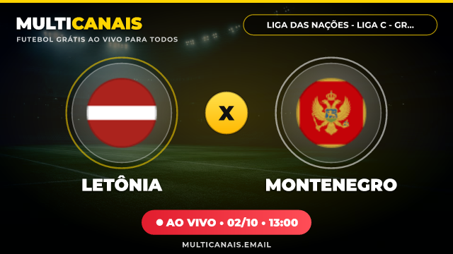 Banner Letônia x Montenegro