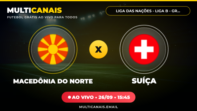Banner Macedônia do Norte x Suíça