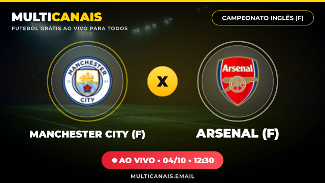 Banner Manchester City (F) x Arsenal (F)