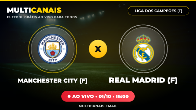 Banner Manchester City (F) x Real Madrid (F)