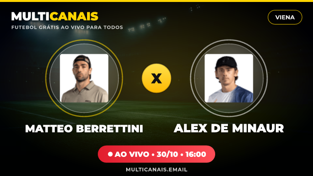 Assistir Matteo Berrettini x Alex De Minaur Ao Vivo Online 30/10/2026