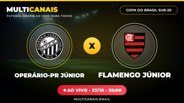 Banner Operário-PR Júnior x Flamengo Júnior