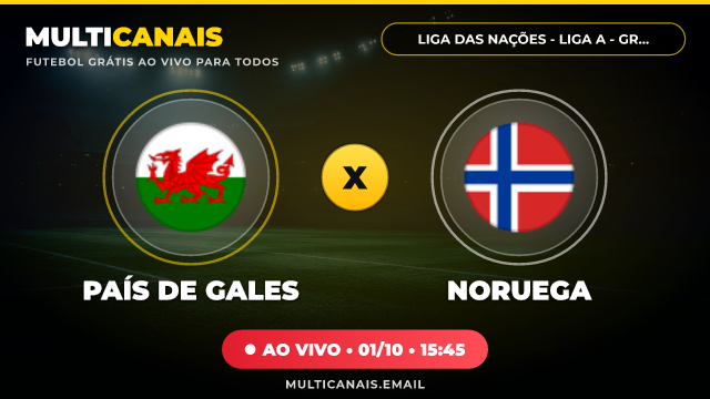 Banner País de Gales x Noruega