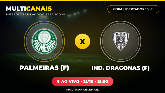 Banner Palmeiras (F) x Ind. Dragonas (F)