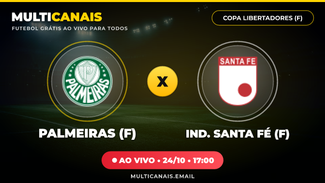 Banner Palmeiras (F) x Ind. Santa Fé (F)