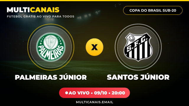 Banner Palmeiras Júnior x Santos Júnior