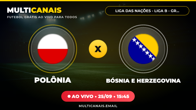 Banner Polônia x Bósnia e Herzegovina