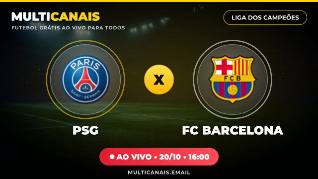 Banner PSG x FC Barcelona