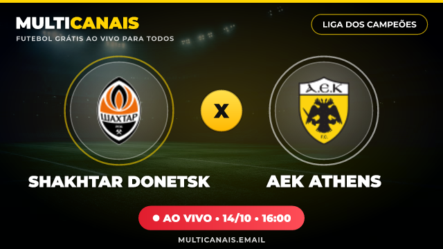 Banner Shakhtar Donetsk x AEK Athens