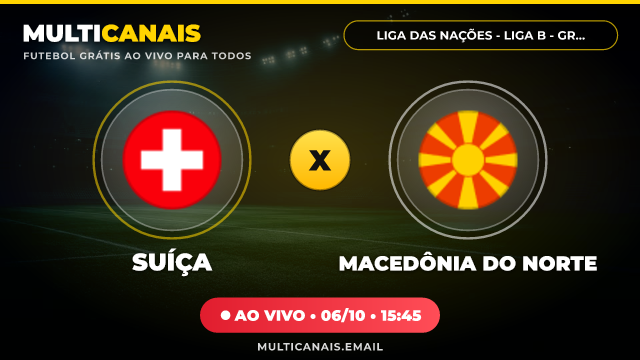 Banner Suíça x Macedônia do Norte