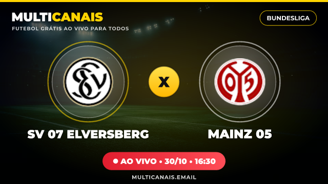 Assistir SV 07 Elversberg x Mainz 05 Ao Vivo Online 30/10/2026