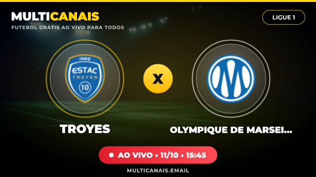 Banner Troyes x Olympique de Marseille