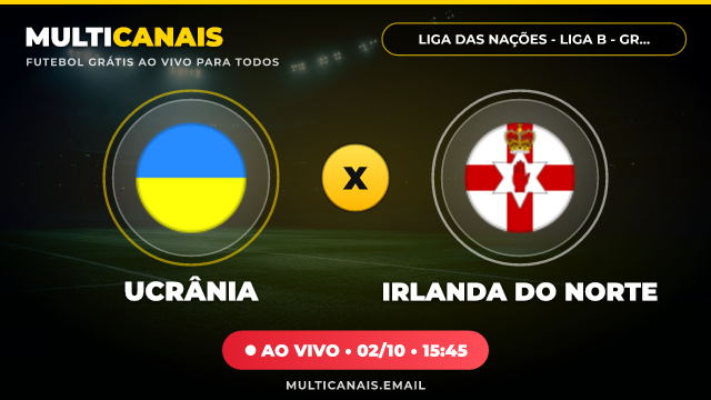 Banner Ucrânia x Irlanda do Norte
