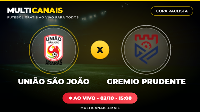 Banner União São João x Gremio Prudente