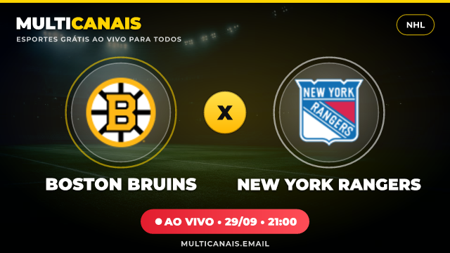 Banner Boston Bruins x New York Rangers