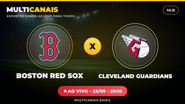 Banner Boston Red Sox x Cleveland Guardians