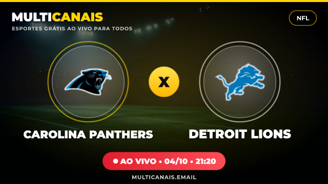 Banner Carolina Panthers x Detroit Lions