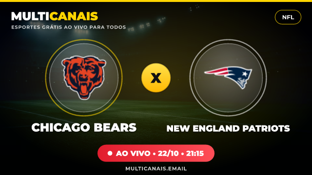 Banner Chicago Bears x New England Patriots