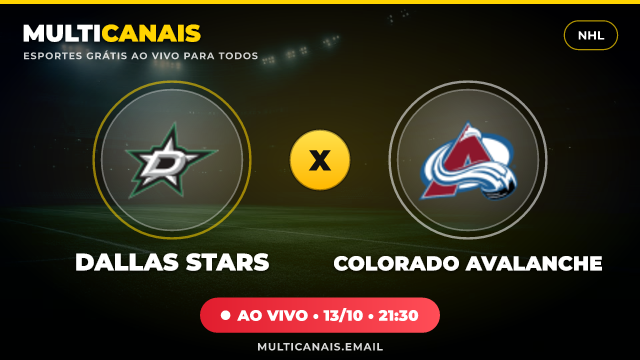 Banner Dallas Stars x Colorado Avalanche