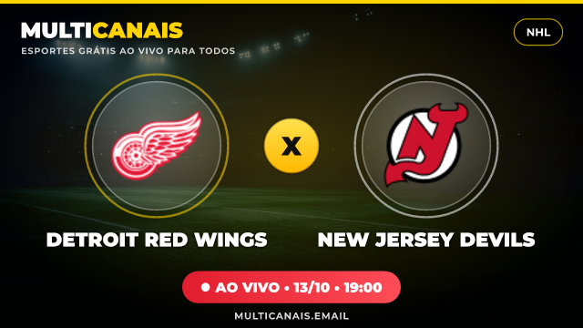 Banner Detroit Red Wings x New Jersey Devils