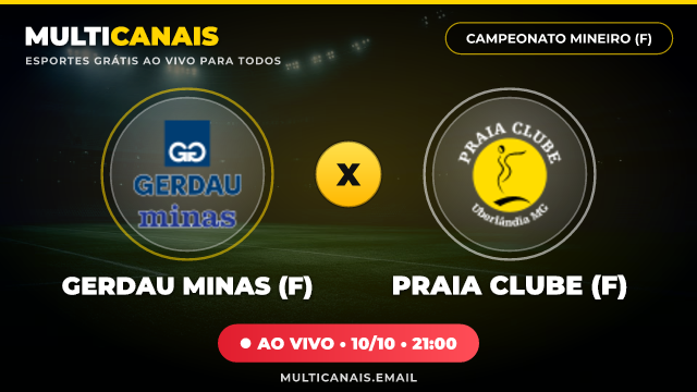 Banner Gerdau Minas (F) x Praia Clube (F)