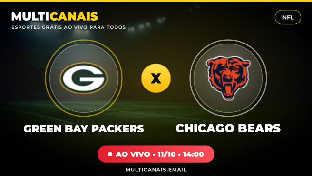 Banner Green Bay Packers x Chicago Bears